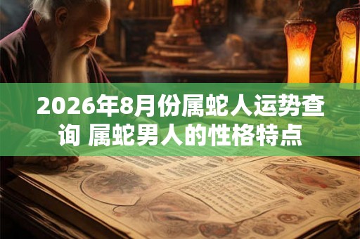 2026年8月份属蛇人运势查询 属蛇男人的性格特点