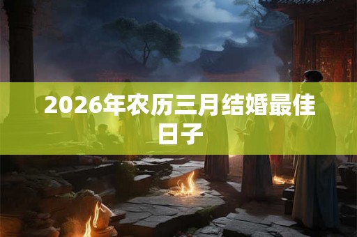 2026年农历三月结婚最佳日子