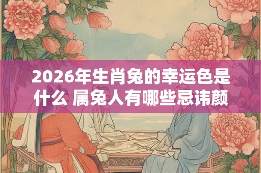 2026年生肖兔的幸运色是什么 属兔人有哪些忌讳颜色