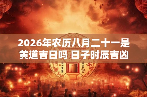 2026年农历八月二十一是黄道吉日吗 日子时辰吉凶