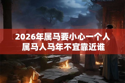 2026年属马要小心一个人 属马人马年不宜靠近谁