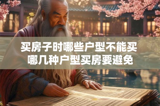 买房子时哪些户型不能买 哪几种户型买房要避免
