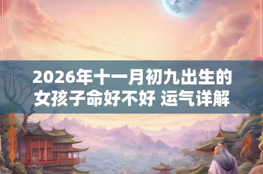 2026年十一月初九出生的女孩子命好不好 运气详解