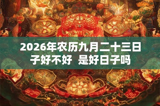 2026年农历九月二十三日子好不好  是好日子吗