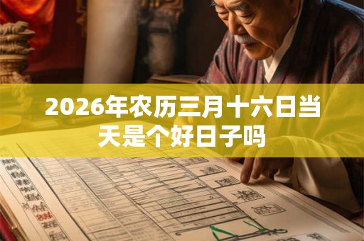 2026年农历三月十六日当天是个好日子吗 2026年农历三月十六日当天是个好日子吗