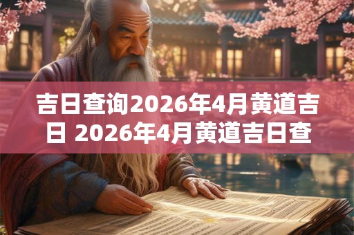 吉日查询2026年4月黄道吉日 2026年4月黄道吉日查询 吉日查询2026年4月黄道吉日 2026年4月黄道吉日查询