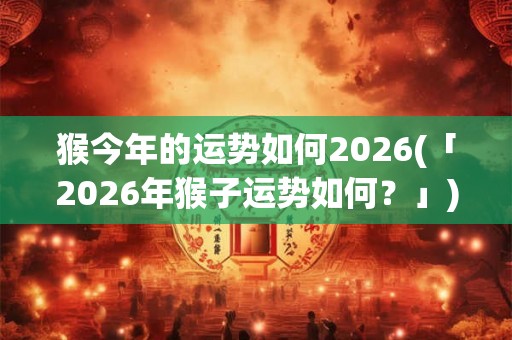 猴今年的运势如何2026(「2026年猴子运势如何？」)