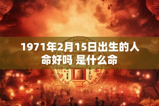 1971年2月15日出生的人命好吗 是什么命 1971年2月15日出生的人命好吗 是什么命