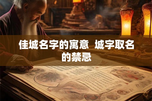 佳城名字的寓意  城字取名的禁忌