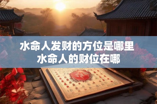 水命人发财的方位是哪里 水命人的财位在哪