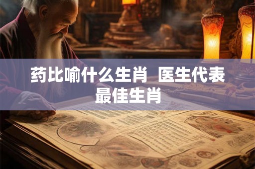 药比喻什么生肖  医生代表最佳生肖