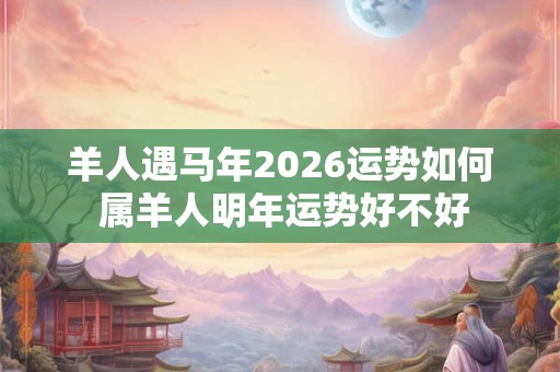羊人遇马年2026运势如何 属羊人明年运势好不好