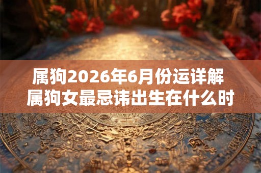 属狗2026年6月份运详解 属狗女最忌讳出生在什么时候