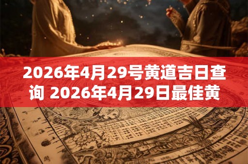 2026年4月29号黄道吉日查询 2026年4月29日最佳黄道吉日是哪天