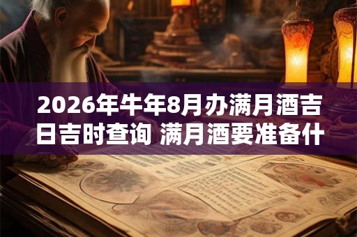 2026年牛年8月办满月酒吉日吉时查询 满月酒要准备什么