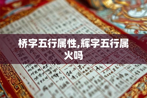 桥字五行属性,辉字五行属火吗
