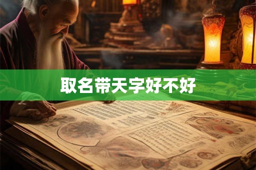 取名带天字好不好