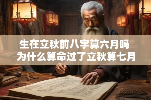 生在立秋前八字算六月吗 为什么算命过了立秋算七月 生在立秋前八字算六月吗 为什么算命过了立秋算七月