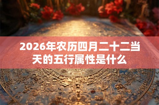 2026年农历四月二十二当天的五行属性是什么