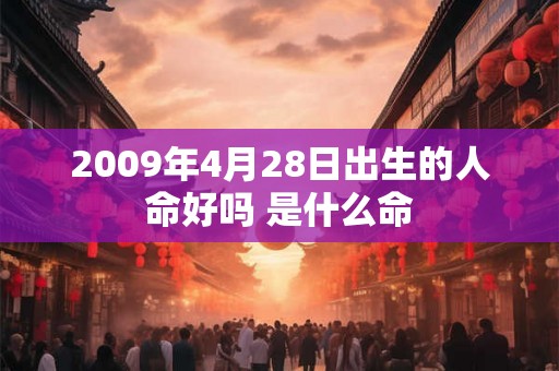 2009年4月28日出生的人命好吗 是什么命