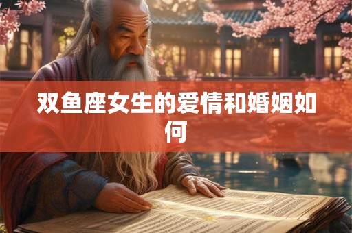 双鱼座女生的爱情和婚姻如何