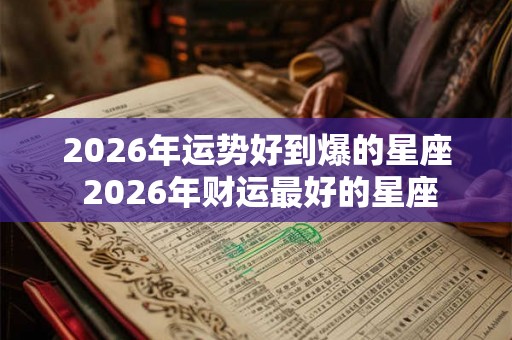 2026年运势好到爆的星座 2026年财运最好的星座