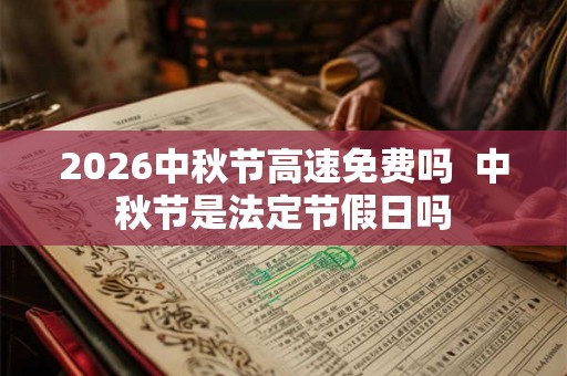 2026中秋节高速免费吗  中秋节是法定节假日吗