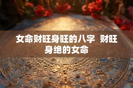 女命财旺身旺的八字  财旺身绝的女命
