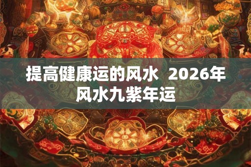 提高健康运的风水  2026年风水九紫年运