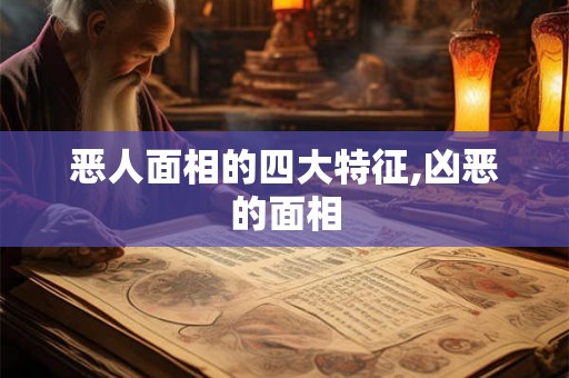 恶人面相的四大特征,凶恶的面相