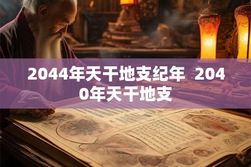 2044年天干地支纪年  2040年天干地支