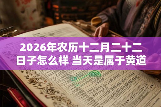 2026年农历十二月二十二日子怎么样 当天是属于黄道吉日吗
