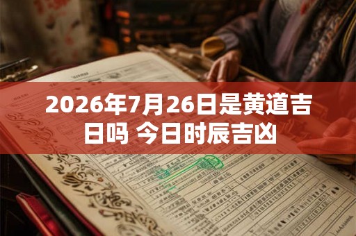 2026年7月26日是黄道吉日吗 今日时辰吉凶 2026年7月26日是黄道吉日吗 今日时辰吉凶