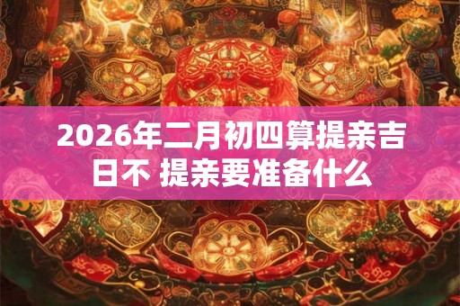 2026年二月初四算提亲吉日不 提亲要准备什么