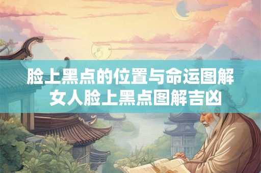 脸上黑点的位置与命运图解  女人脸上黑点图解吉凶