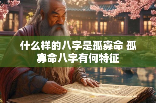 什么样的八字是孤寡命 孤寡命八字有何特征