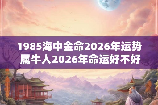 1985海中金命2026年运势 属牛人2026年命运好不好