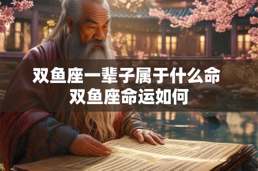双鱼座一辈子属于什么命 双鱼座命运如何