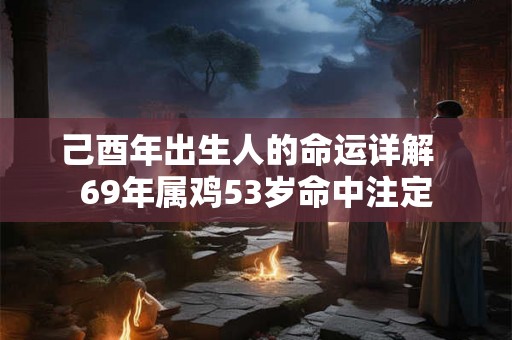 己酉年出生人的命运详解  69年属鸡53岁命中注定