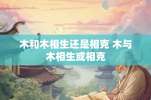 木和木相生还是相克 木与木相生或相克 木和木相生还是相克 木与木相生或相克