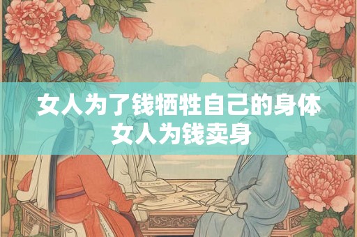 女人为了钱牺牲自己的身体 女人为钱卖身