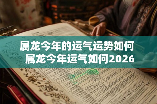 属龙今年的运气运势如何  属龙今年运气如何2026