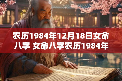 农历1984年12月18日女命八字 女命八字农历1984年12月18日是几月几日