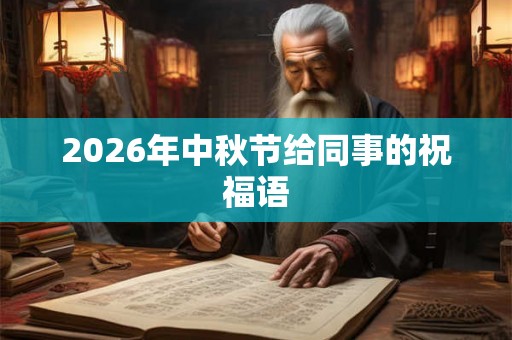 2026年中秋节给同事的祝福语