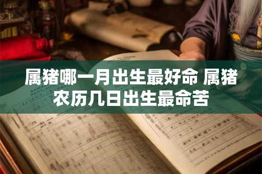 属猪哪一月出生最好命 属猪农历几日出生最命苦