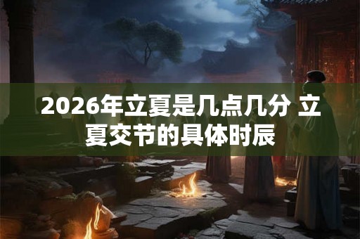 2026年立夏是几点几分 立夏交节的具体时辰