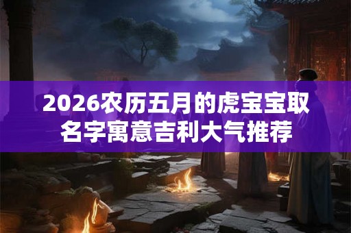 2026农历五月的虎宝宝取名字寓意吉利大气推荐