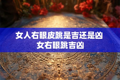女人右眼皮跳是吉还是凶 女右眼跳吉凶