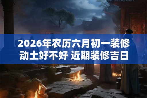 2026年农历六月初一装修动土好不好 近期装修吉日