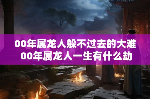00年属龙人躲不过去的大难 00年属龙人一生有什么劫难